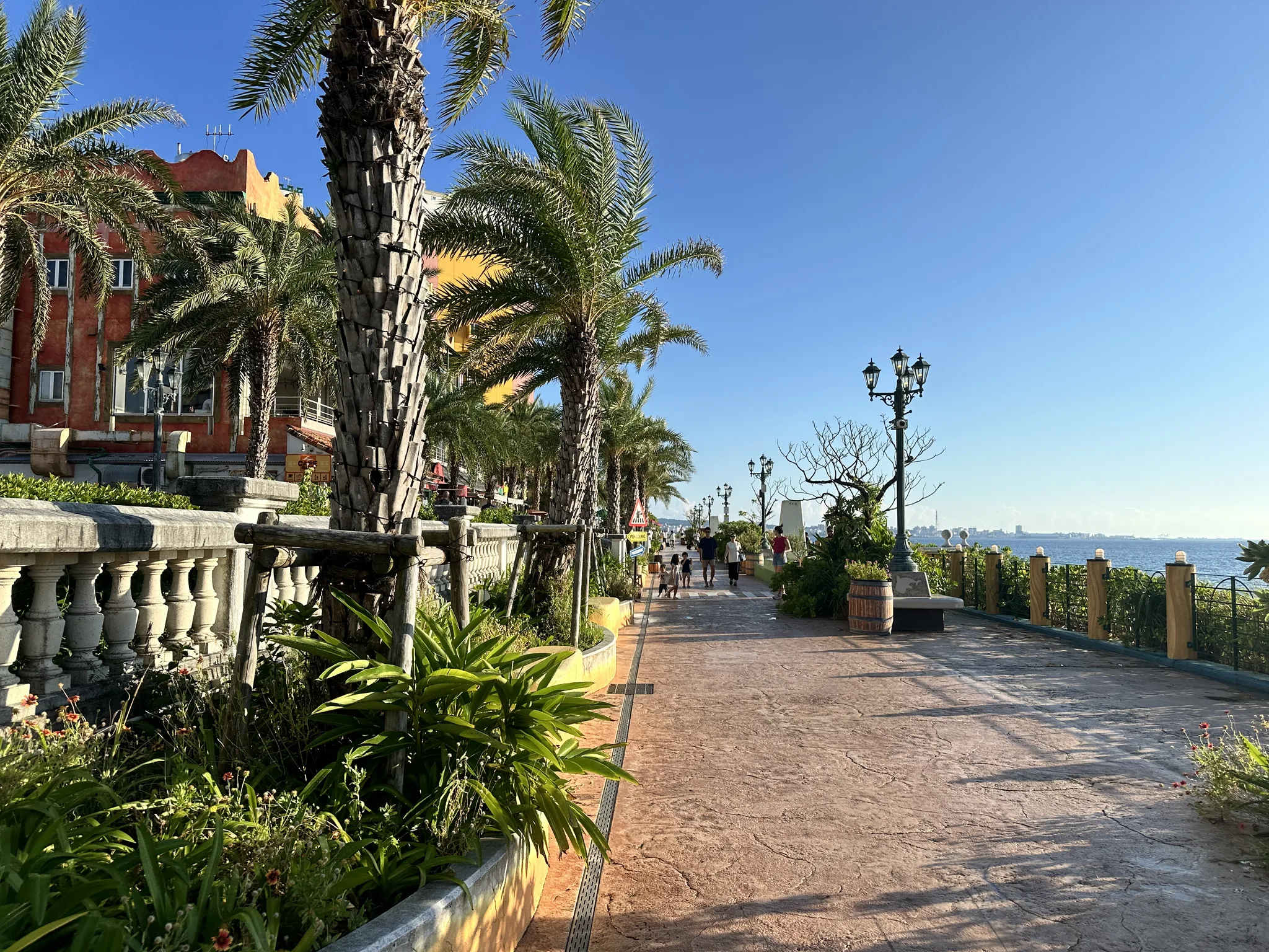 The seafront promenade at Chatan