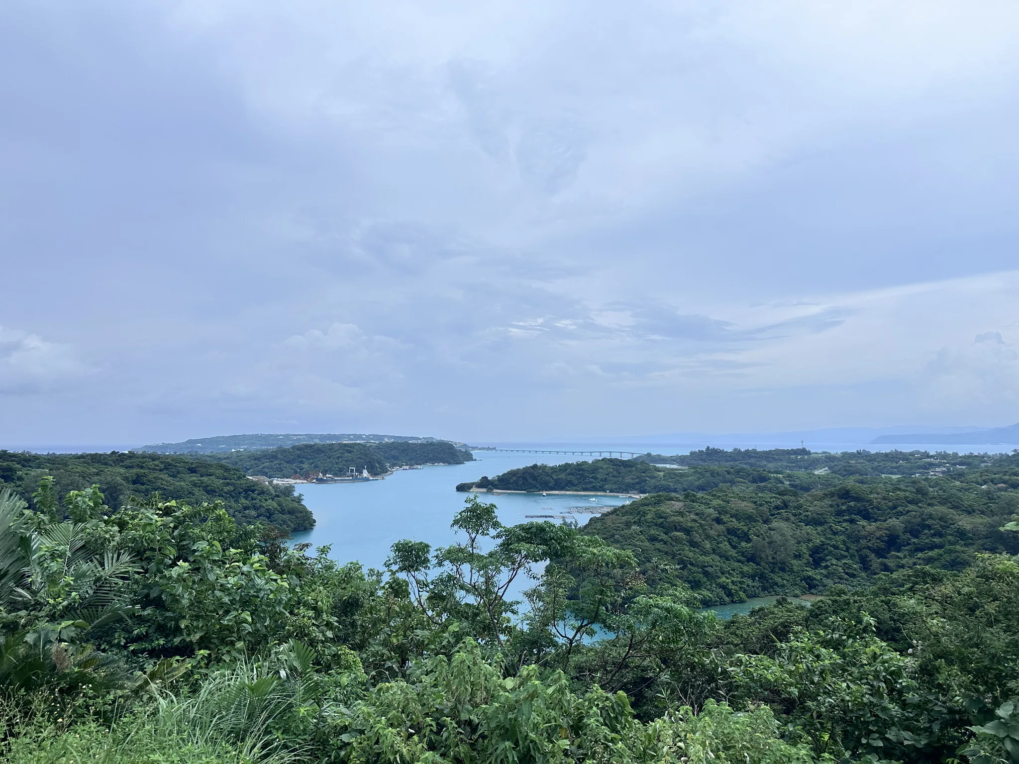 從 Rikarika 頂樓看出去的 Warumi 海峽與橋